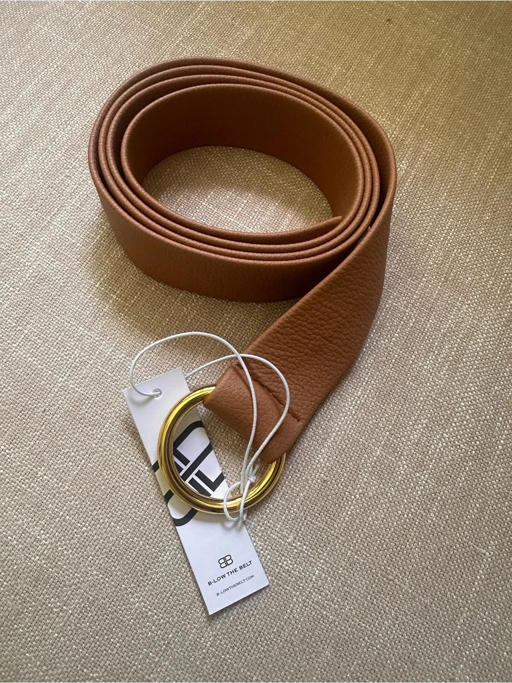B-Low the Belt Tan Wrap Belt